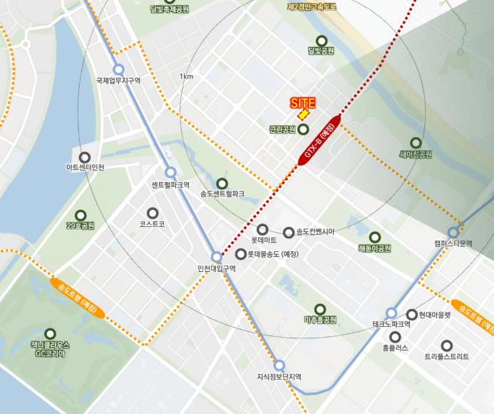 판교 디오르나인 위치안내 지도